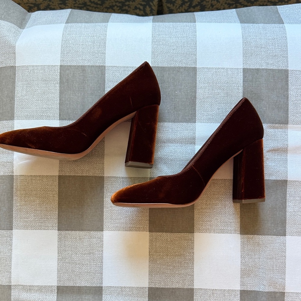Loeffler Randall Rich Brown Velvet Heels